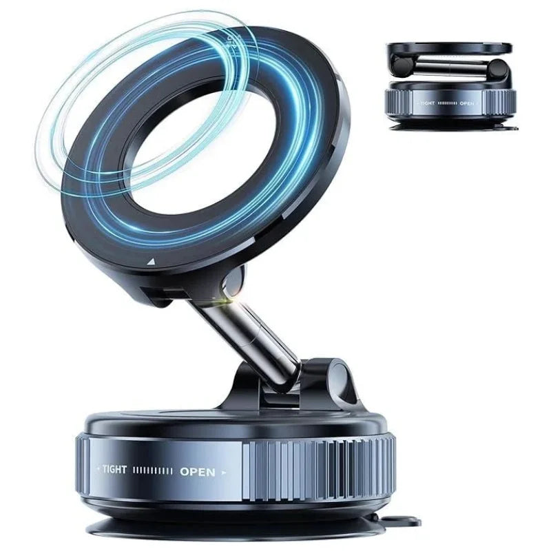 Foldable Magnetic Car Phone Holder | 360° Suction Mount