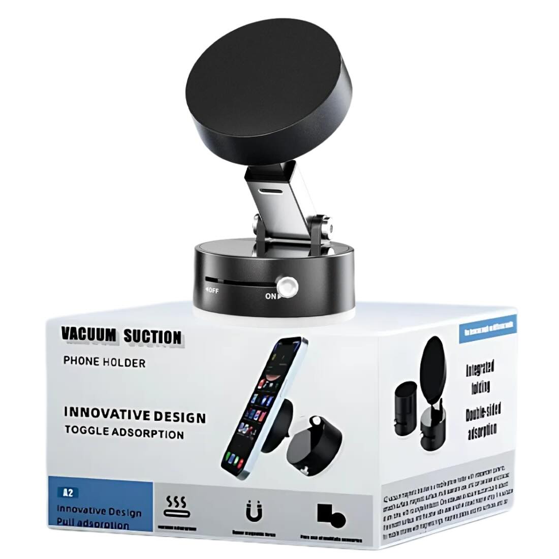 Magnetic Wireless Phone Holder | Vacuum Suction Mount