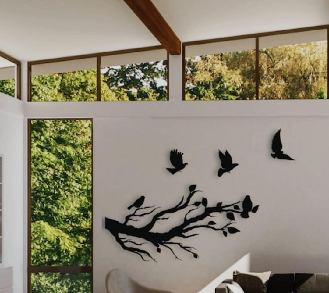 Flying Birds Calligraphy wall Art