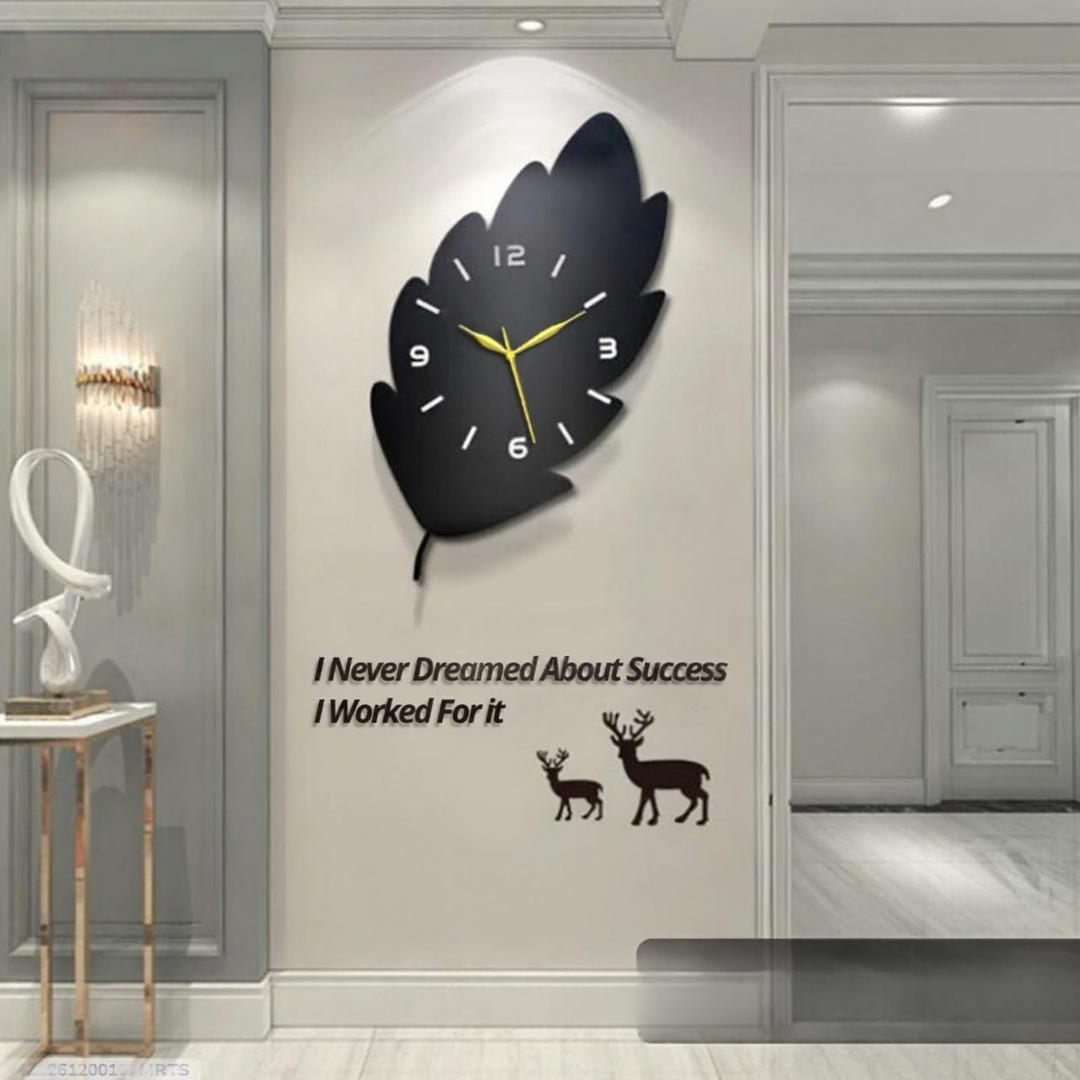 Leaf Wooden Wall Clock