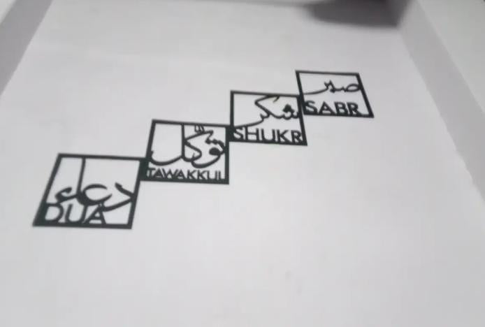 Sabar Shukar Islamic Calligraphy wall Art