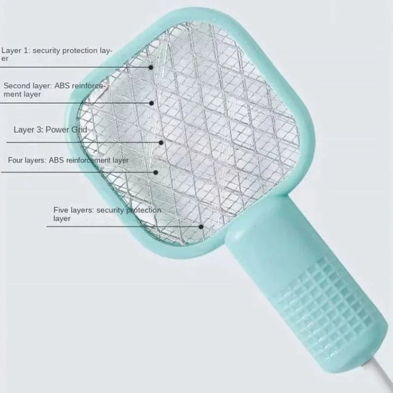Portable Mosquito Killer Racquet Lamp | Electric Bug Zapper