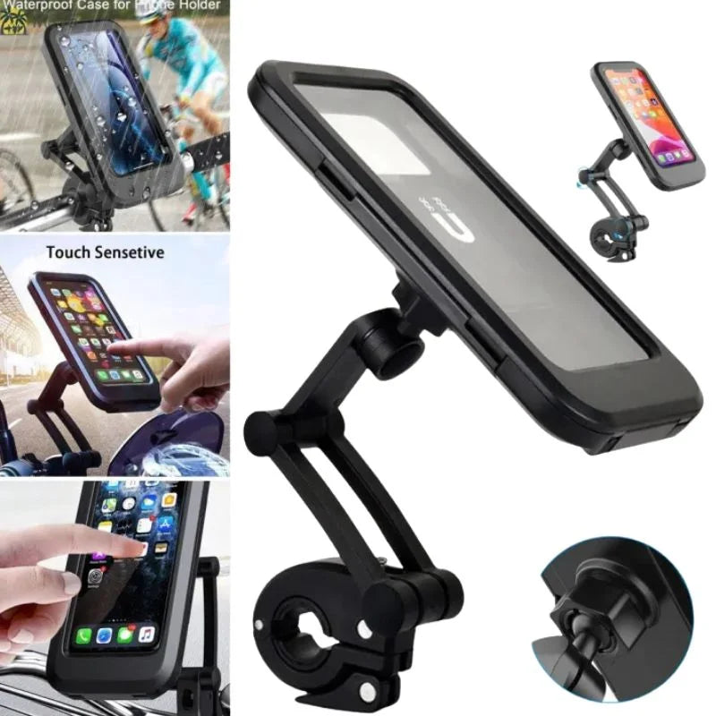 Waterproof Bike Phone Holder | 360° Motorcycle Handlebar Mount
