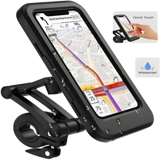 Waterproof Bike Phone Holder | 360° Motorcycle Handlebar Mount