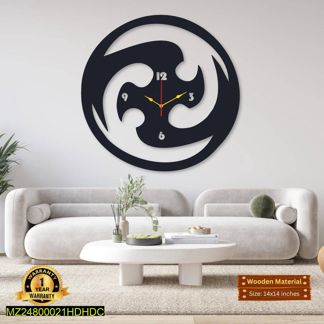 Abstract Birds Wooden Wall Clock