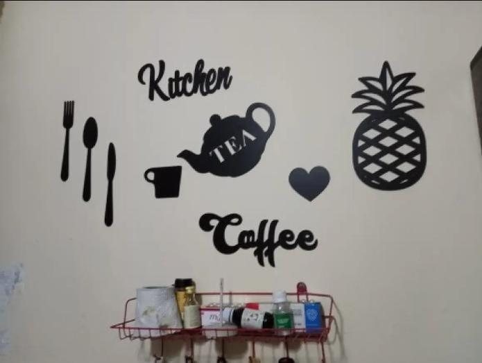 Modern Wooden Wall Art Set for Kitchen Decor