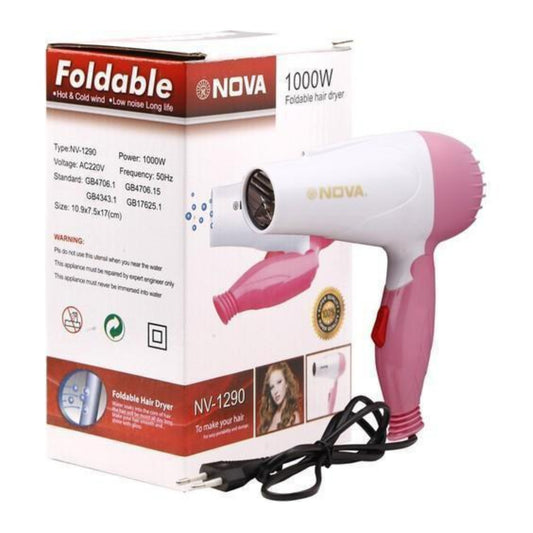 Nova NV-1290 Hair Dryer 1000W | Foldable Hair Dryer