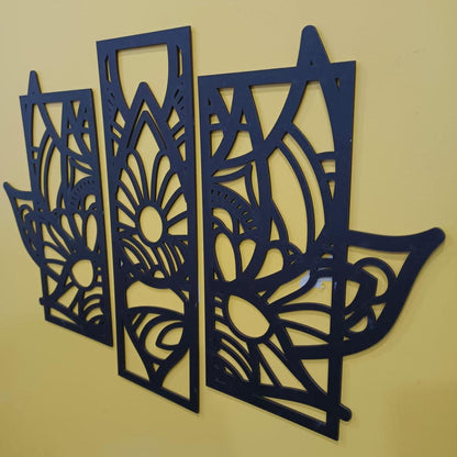 Laser Cut Lotus Wall Art Set for Home Decor