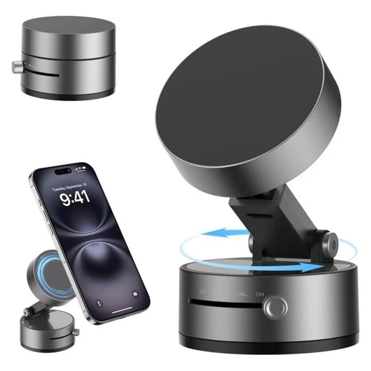 Magnetic Wireless Phone Holder | Vacuum Suction Mount
