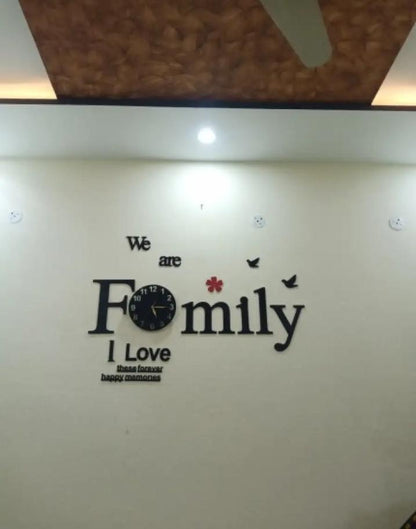 Big Size Wooden Wall Clock 3D Modern Black Pakistan