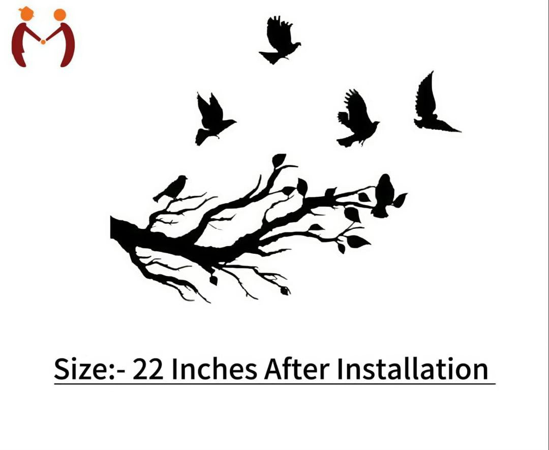 Flying Birds Wooden Wall Art Black 3D Decor