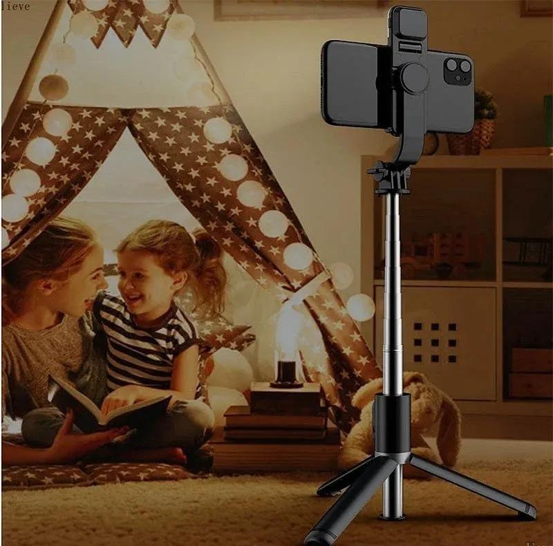 Foldable Selfie Stick with LED Light & Bluetooth