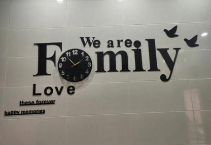 Big Size Wooden Wall Clock 3D Modern Black Pakistan