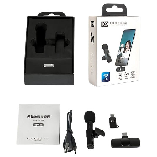 K9 Wireless Lavalier Microphone | Type-C & iOS Mic