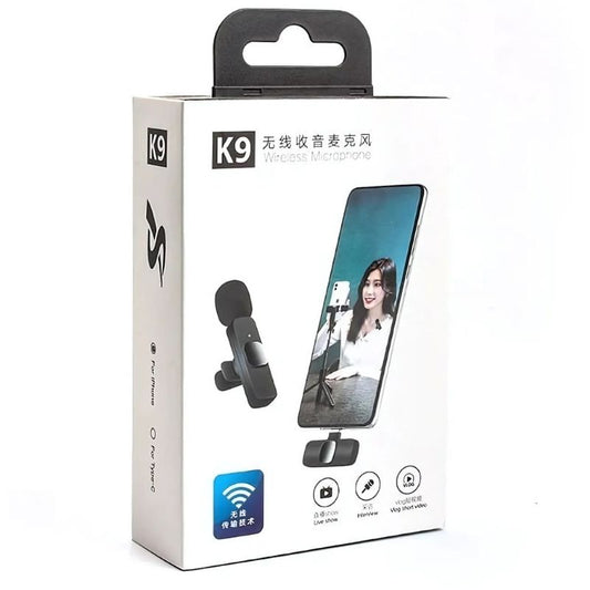 K9 Wireless Lavalier Microphone | Type-C & iOS Mic