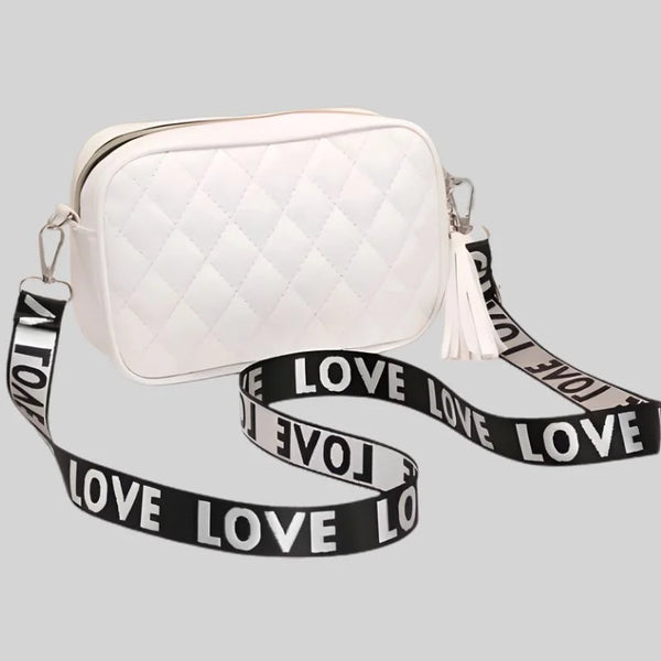 White Leather Handbag for Girls & Women | Stylish Shoulder & Crossbody Bag | Daily Use & Gift