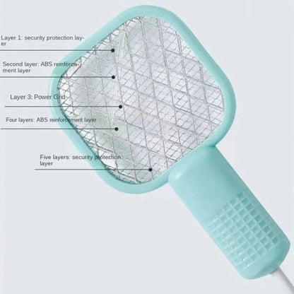 Portable Mini Mosquito Swatter   | USB Rechargeable Electric Bug Zapper with LED Night Light | Random color