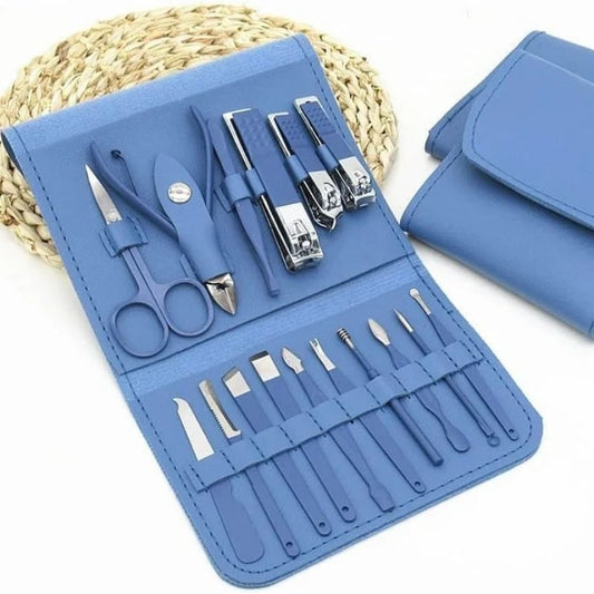 16-Piece Manicure & Pedicure Set | Stainless Steel Grooming Kit