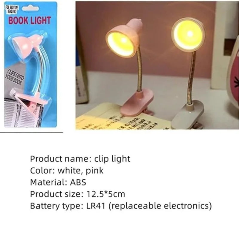 Mini Book Light with Clip  | Portable LED Reading Lamp with Eye Protection | Random Color