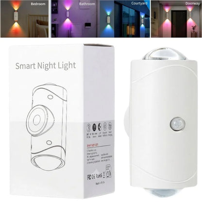 LED Night Light with Motion Sensor | Rechargeable Wireless Wall Lamp | Dimmable Smart Night Light | Magnetic Indoor & Outdoor Wall Light