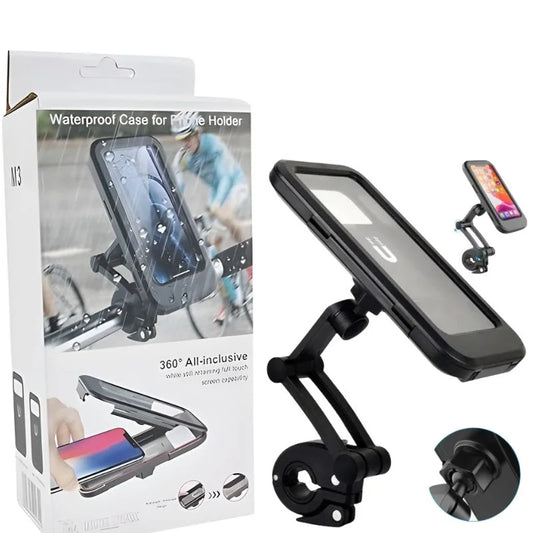 Waterproof Bike Phone Holder | 360° Motorcycle Handlebar Mount