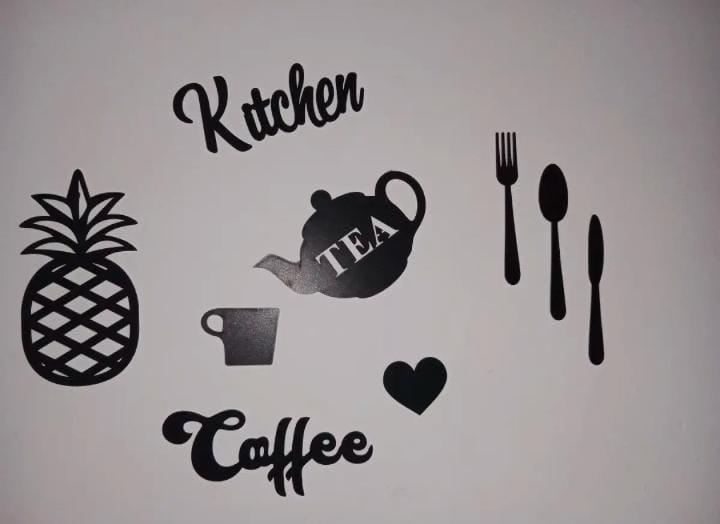 Modern Wooden Wall Art Set for Kitchen Decor