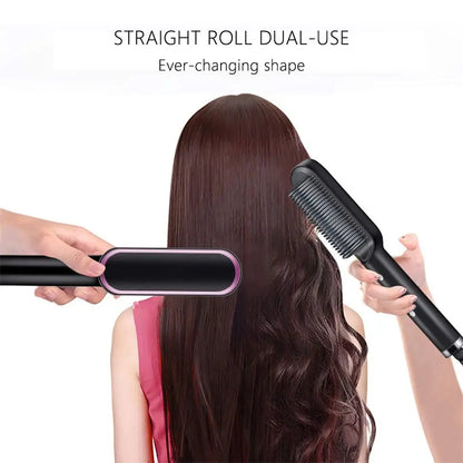 Hair Straightener Brush, Hair Straightening Comb, Electric Hair Straightener, 2 in 1 Hair Straightener brush