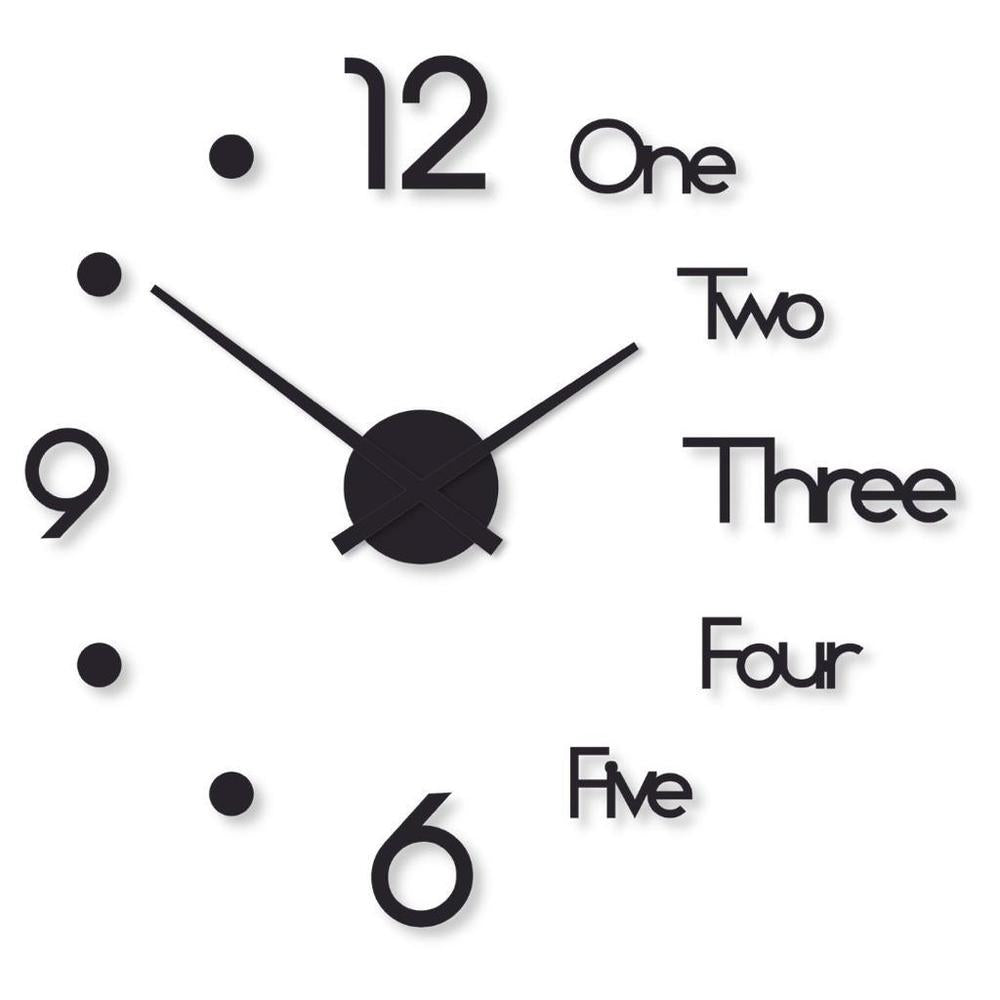 Modern Wall Clock 24x24 Inch Laminated Wood Design