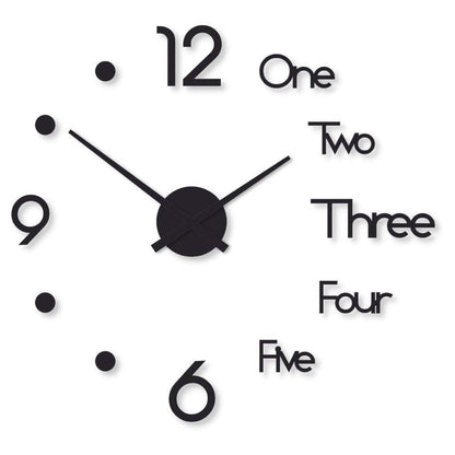 Modern Wall Clock 24x24 Inch Laminated Wood Design