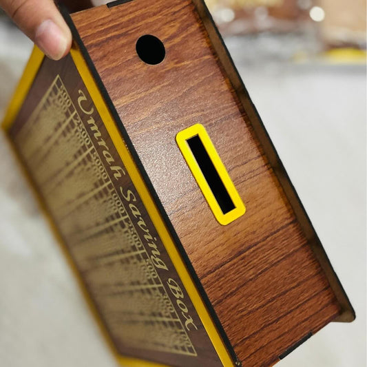 280-Day Umrah Saving Box | Wooden Hajj & Umrah Savings Box