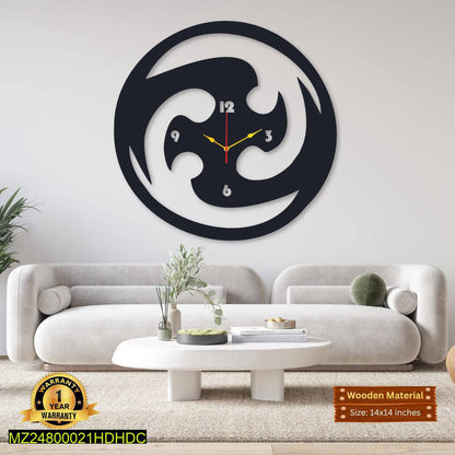 Abstract Birds Wooden Wall Clock