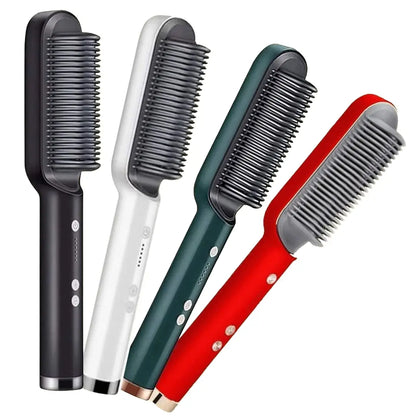 Hair Straightener Brush, Hair Straightening Comb, Electric Hair Straightener, 2 in 1 Hair Straightener brush
