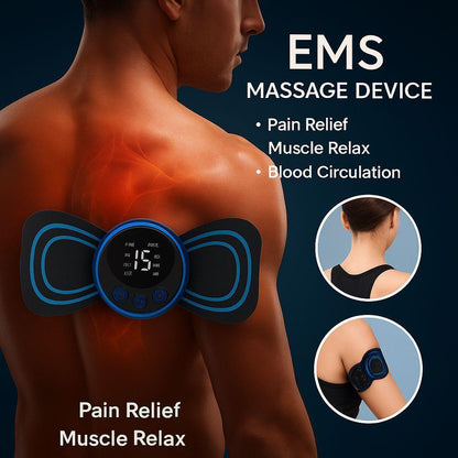 EMS Butterfly Massager Black Portable Rechargeable