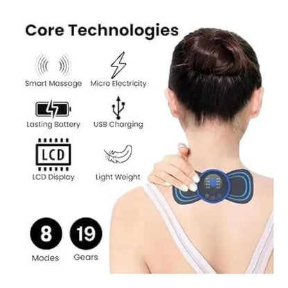 EMS Butterfly Massager Black Portable Rechargeable