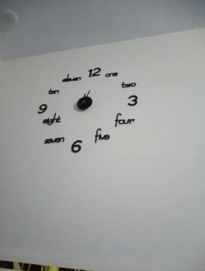 3D Wooden Wall Clock Black White 24" Modern Decor