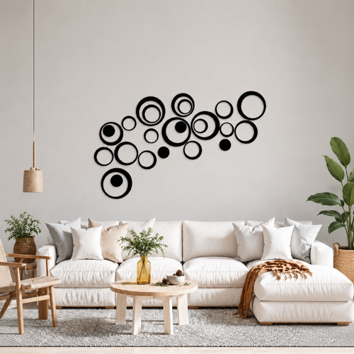 Abstract Circle 24 Pcs Calligraphy Wall Art