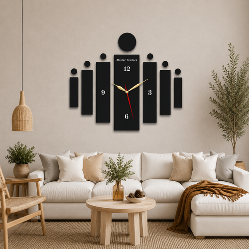3D Wooden Wall Clock