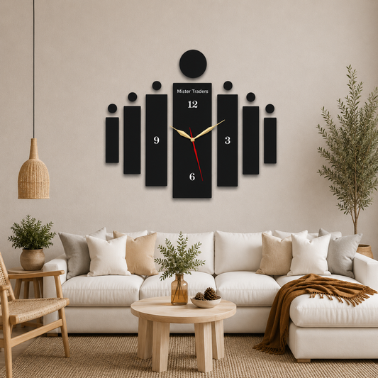 3D Wooden Wall Clock