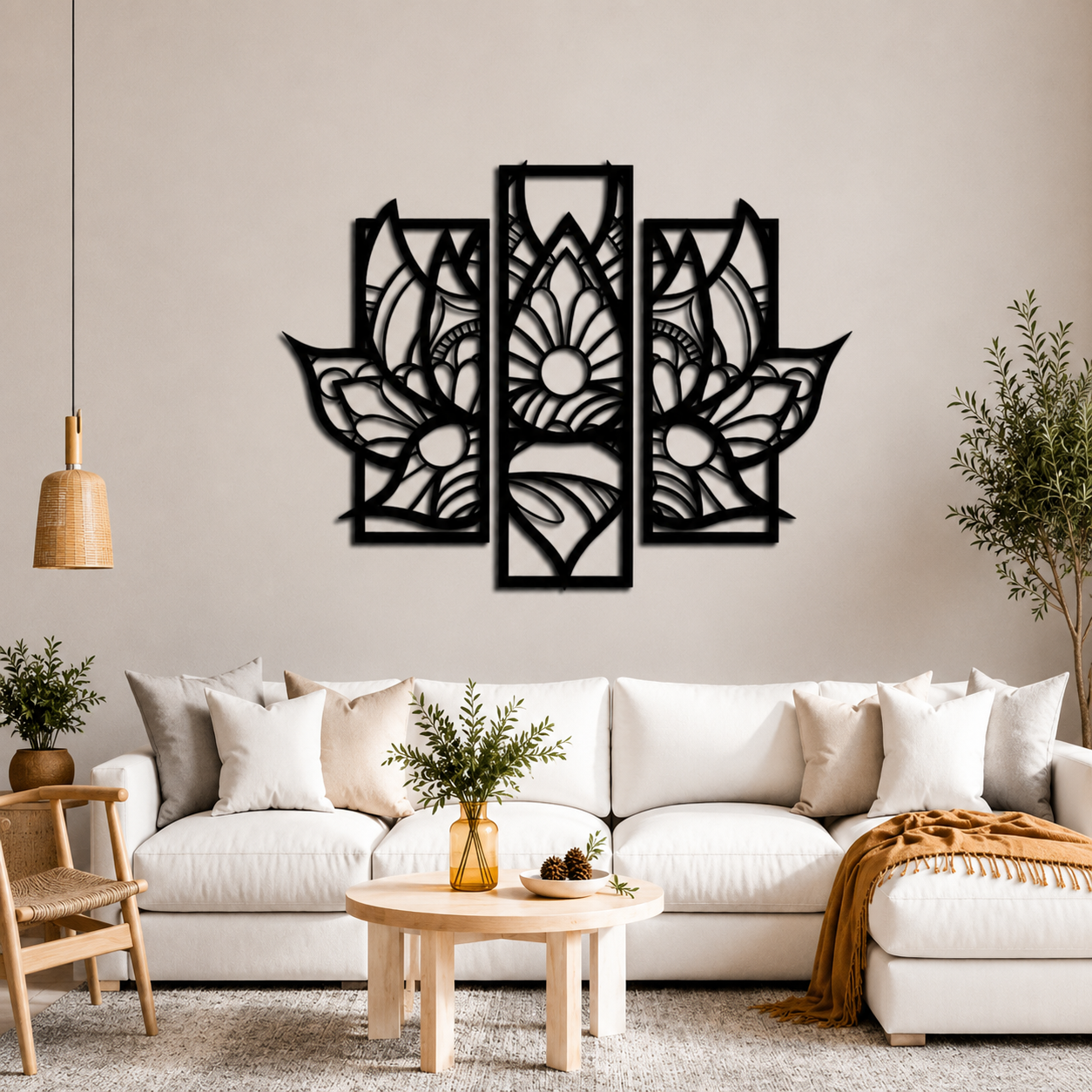 Flower Calligraphy Wall Art