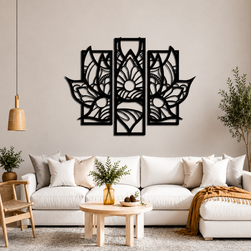 Flower Calligraphy Wall Art