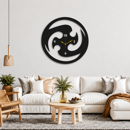 Abstract Birds Wooden Wall Clock