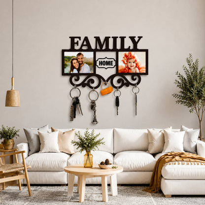 Family Key Holder Calligraphy wall Art