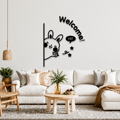 Welcome Calligraphy wall Art
