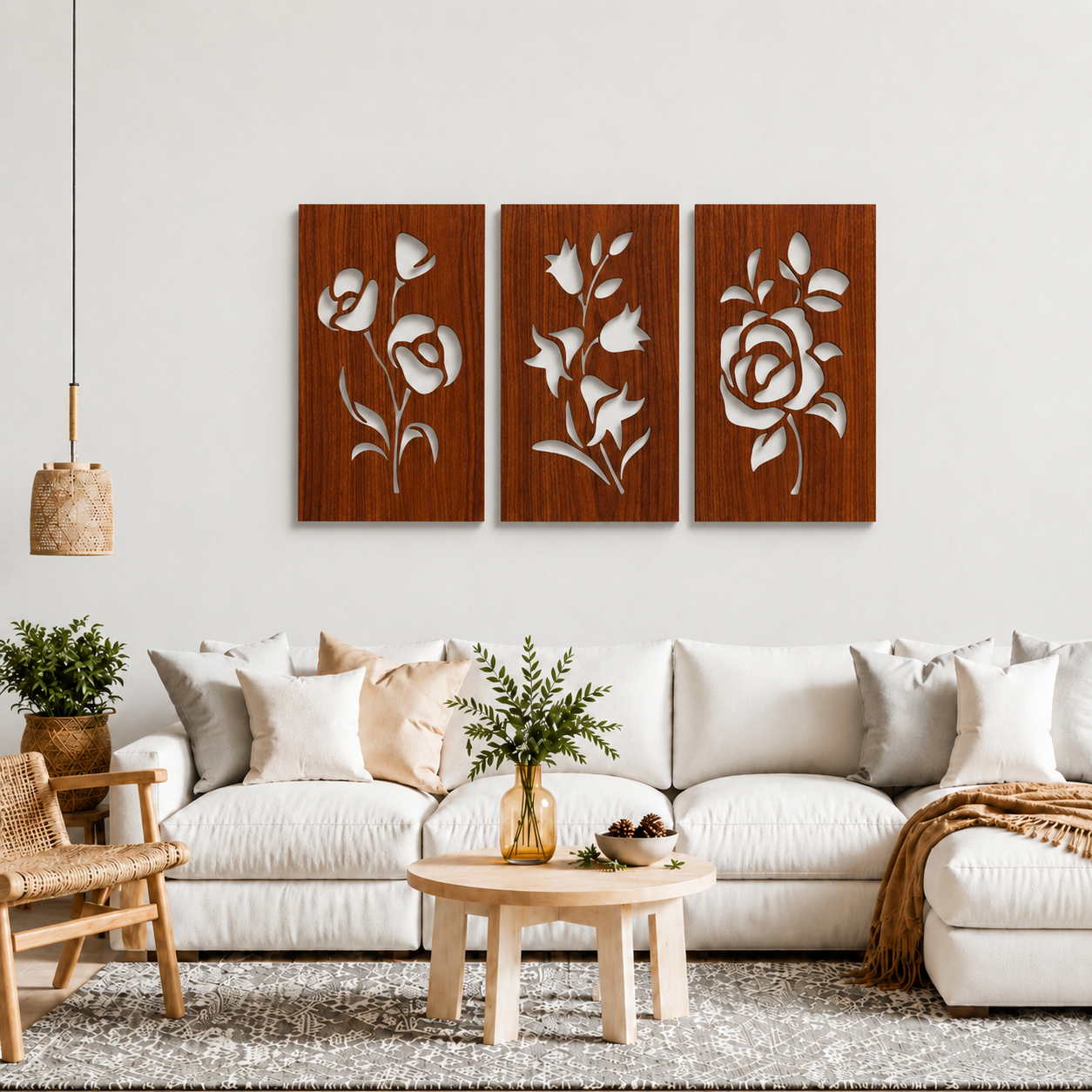 Floral 3 Pcs  Calligraphy wall Art