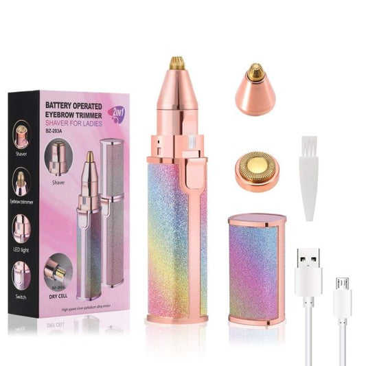 Flawless 2-in-1 Eyebrow Trimmer | USB Facial Hair Remover