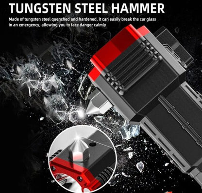 Rechargeable Tactical LED Flashlight | Power Bank with Safety Hammer