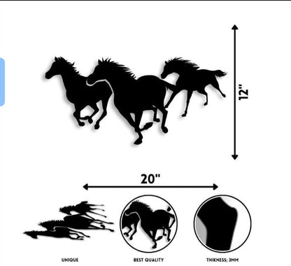Fredom Horse Calligraphy wall Art