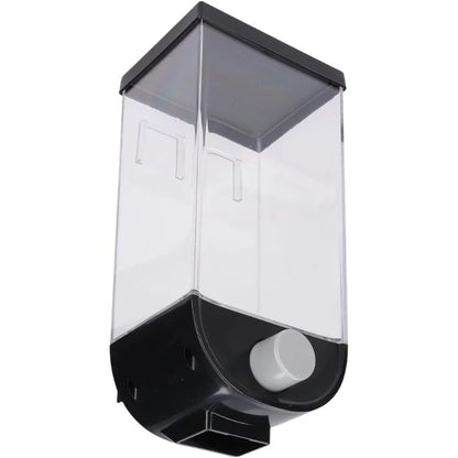 Wall Mounted Cereal Dispenser | 1.5L Transparent Grain Storage Container | One-Touch Cereal & Rice Dispenser | Space Saving Kitchen Organizer