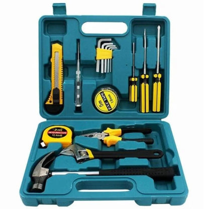 12-in-1 Home Tool Kit  | Multi-Purpose Household Repair Tool Set | Hardware Toolkit with Durable Storage Box