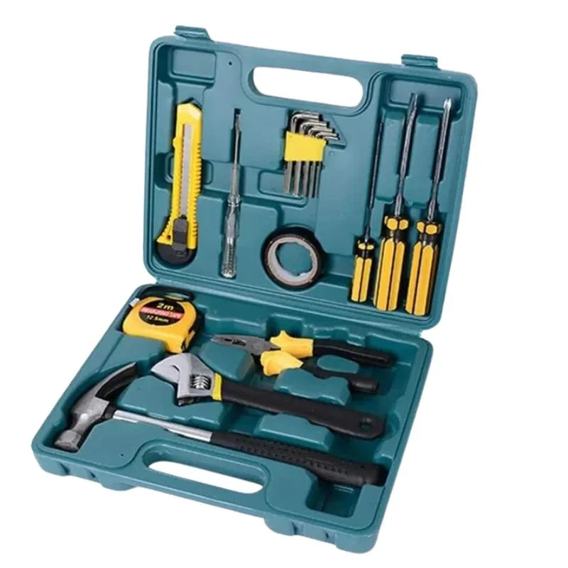 12-in-1 Home Tool Kit  | Multi-Purpose Household Repair Tool Set | Hardware Toolkit with Durable Storage Box